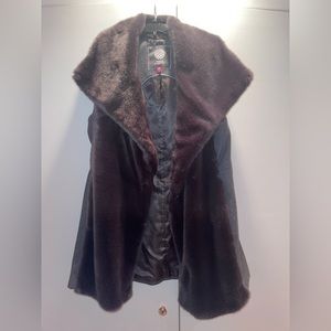 Vince Camuto faux fur and wool vest